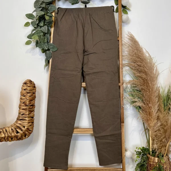 T546- Pantalon Confort Chaud Côtelé (T38-T52) - taupe - 56