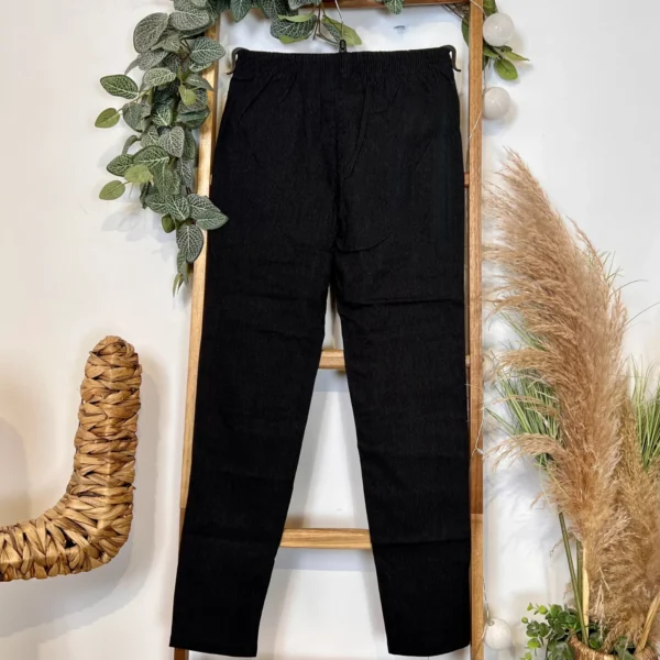 T546- Pantalon Confort Chaud Côtelé (T38-T52) - noir - 56
