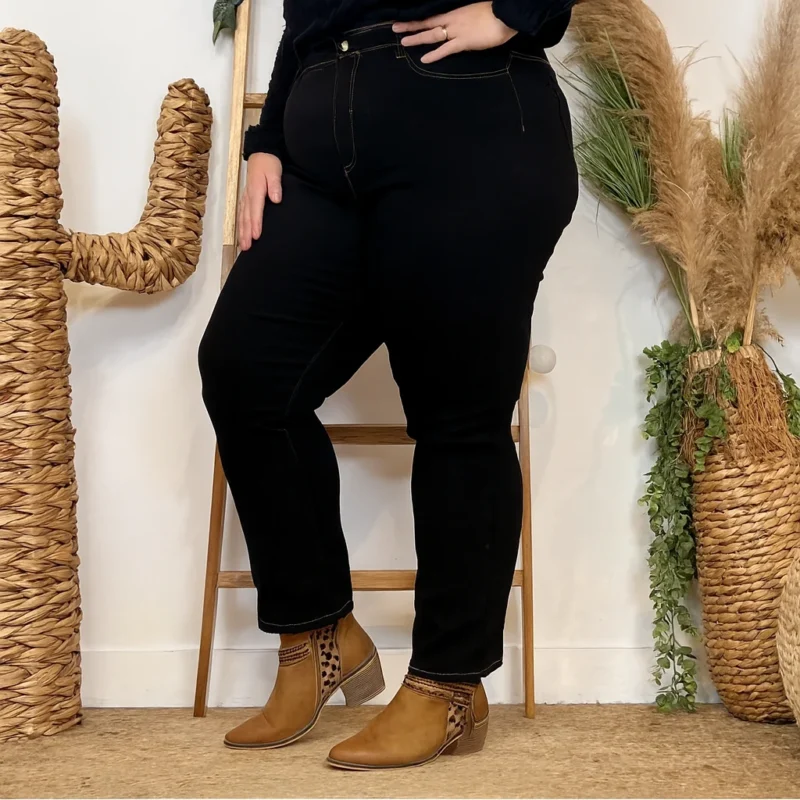 M969- Jean 7/8ème Voggo (T42-T50) - noir-beige - 52