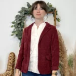 Blazer pailleté (T38-T44) - bordeaux - 44