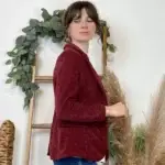 Blazer pailleté (T38-T44) - bordeaux - 44