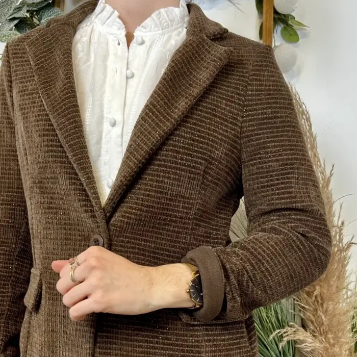 Blazer pailleté (T38-T44) - marron - 44