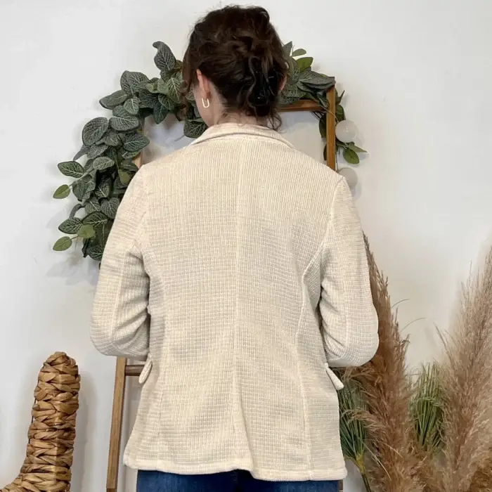 Blazer pailleté (T38-T44) - beige - 44