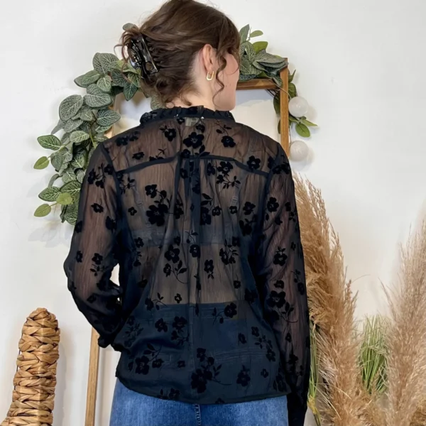 K086- Blouse Fluide "Maëlle" (T36-T40) - noir - 40