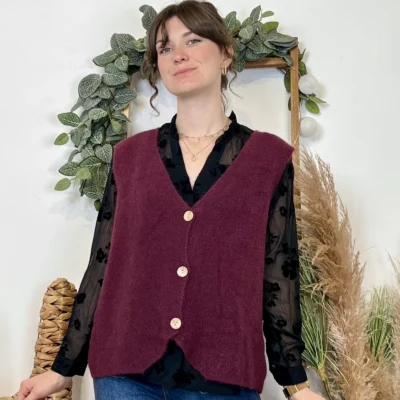 K086- Blouse Fluide "Maëlle" (T36-T40) - noir - 40