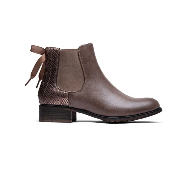 R390- Bottine à ruban (T36-T42) - taupe - 41