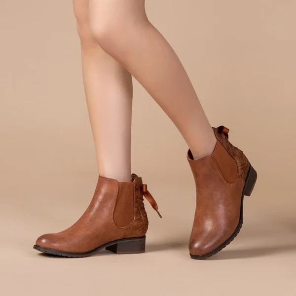 R390- Bottine à ruban (T36-T42) - camel - 41