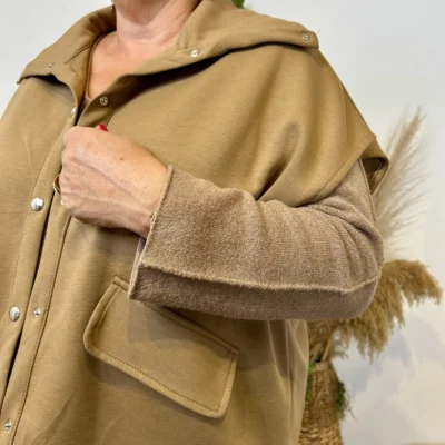 K985 - Veste sans manches "C'Mélodie" - camel - taille-unique-grande-taille