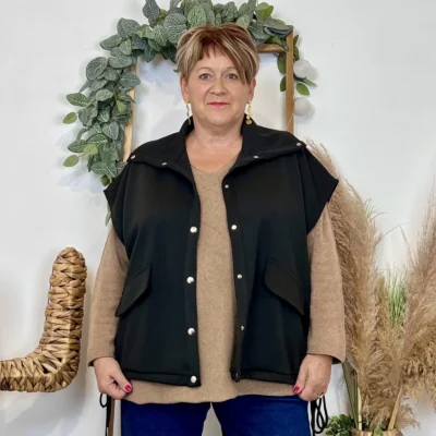 K985 - Veste sans manches "C'Mélodie" - noir - taille-unique-grande-taille