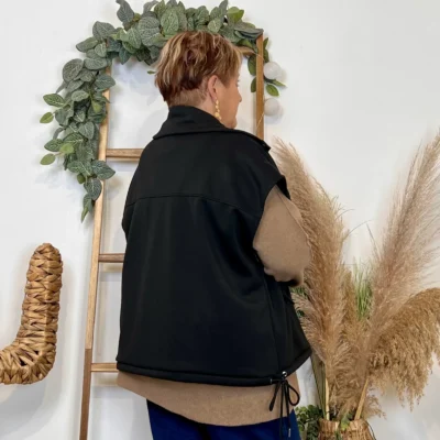 K985 - Veste sans manches "C'Mélodie" - noir - taille-unique-grande-taille