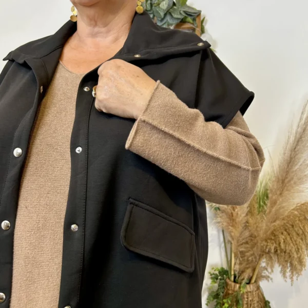 K985 - Veste sans manches "C'Mélodie" - noir - taille-unique-grande-taille