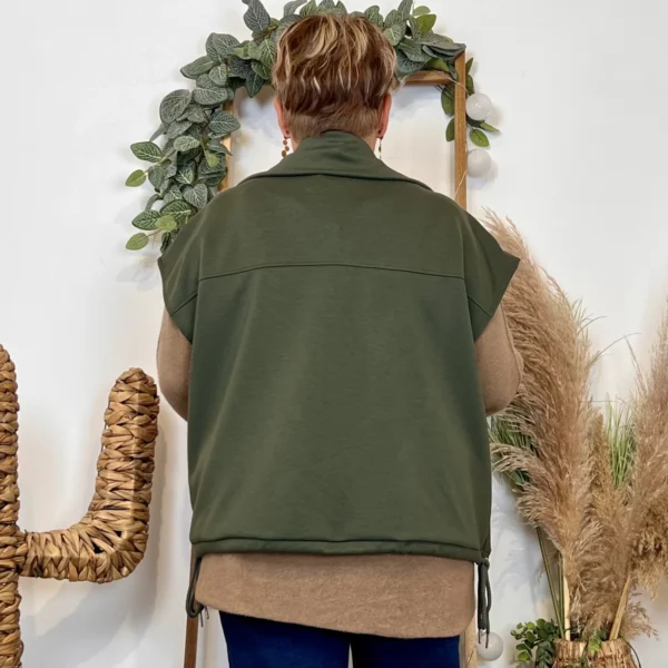 K985 - Veste sans manches "C'Mélodie" - kaki - taille-unique-grande-taille