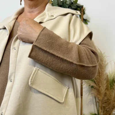 K985 - Veste sans manches "C'Mélodie" - ecru - taille-unique-grande-taille