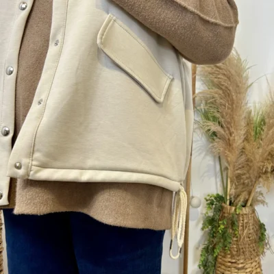 K985 - Veste sans manches "C'Mélodie" - ecru - taille-unique-grande-taille