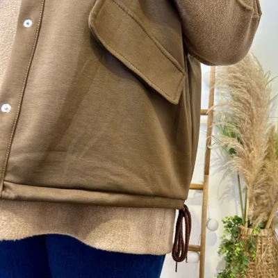 K985 - Veste sans manches "C'Mélodie" - marron - taille-unique-grande-taille