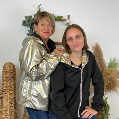 K015- Imper réversible court (T40-T50) - noir - 50