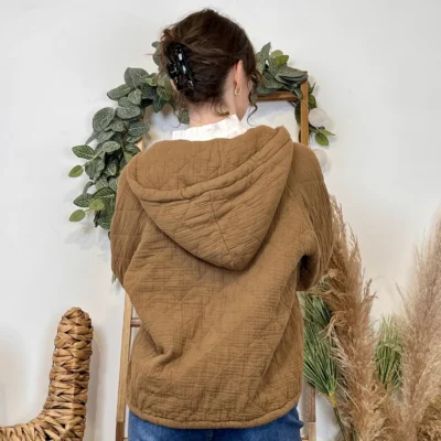 K028- Veste Matelassée Coton (TU) - camel - taille-unique