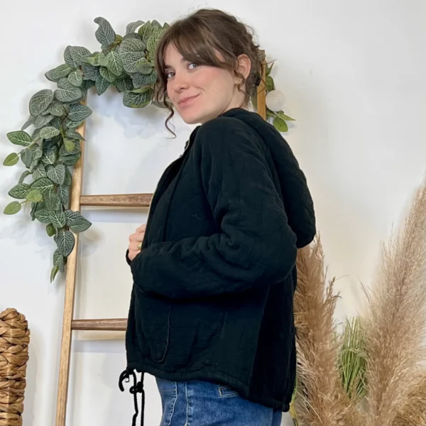 K028- Veste Matelassée Coton (TU) - noir - taille-unique