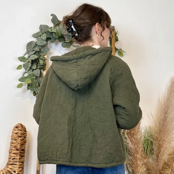 K028- Veste Matelassée Coton (TU) - kaki - taille-unique