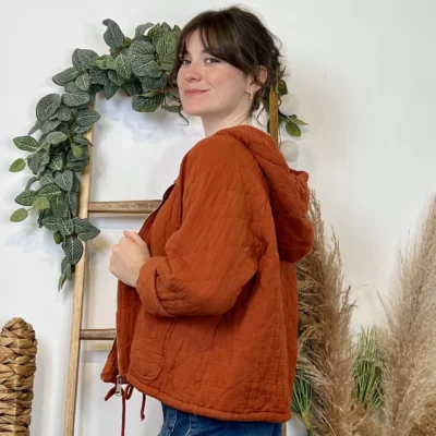 K028- Veste Matelassée Coton (TU) - rouille - taille-unique