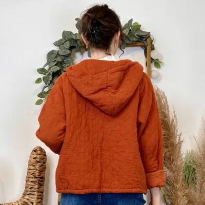 K028- Veste Matelassée Coton (TU) - rouille - taille-unique