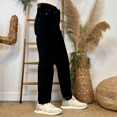 W114- Jean Mom Voggo (T36-T44) - noir - 44