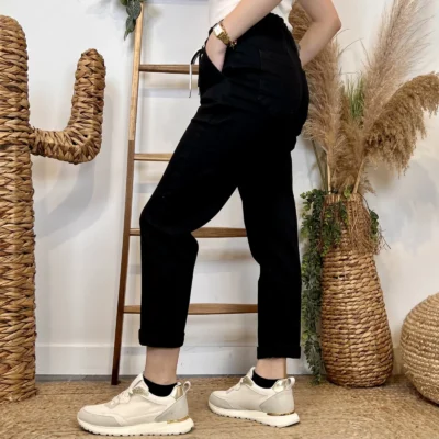 W123- Jean Mom Voggo (T36-T44) - noir - 44