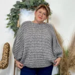 Pull nœud réversible femme - gris - taille-unique-grande-taille