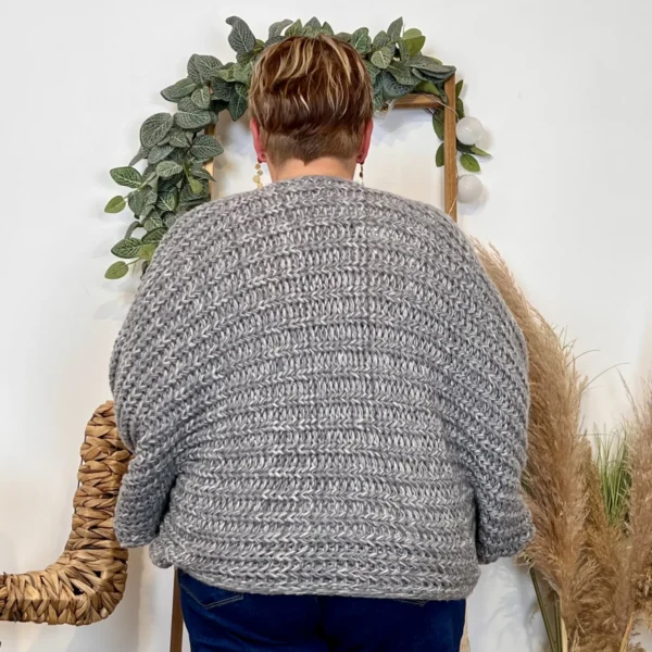 Z079- Pull Noeud réversible (Tu) 🇮🇹 - gris - taille-unique-grande-taille