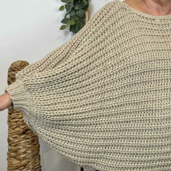 Z079- Pull Noeud réversible (Tu) 🇮🇹 - taupe - taille-unique-grande-taille