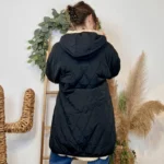 Doudoune réversible à capuche - noir - 42