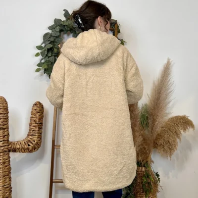 K033- Doudoune réversible à capuche - noir - 42