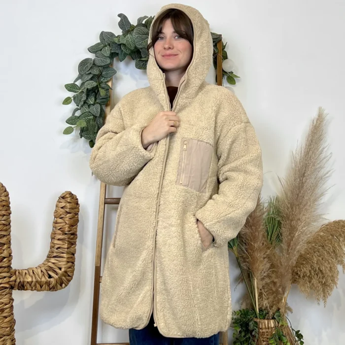Doudoune réversible à capuche - beige - 42