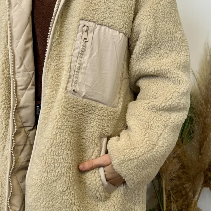 Doudoune réversible à capuche - ecru - 42