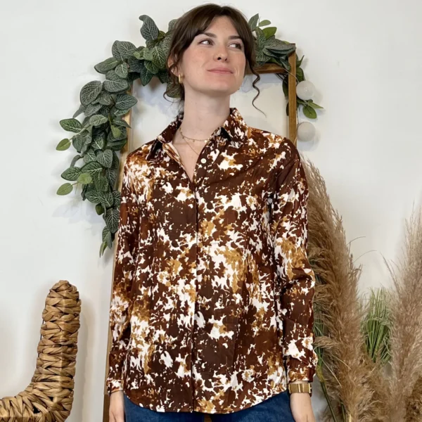 K017- Chemise By-One (T36-T38) - marron - 38