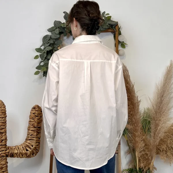 K012- Chemise unie (T36-T42) - blanc - 42