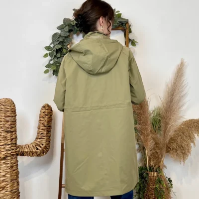 K008-Imperméable mi-long - kaki - 44