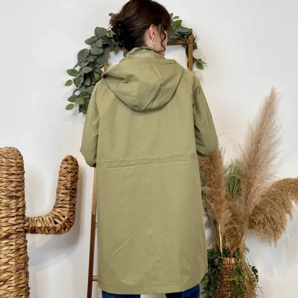 K008-Imperméable mi-long - kaki - 44