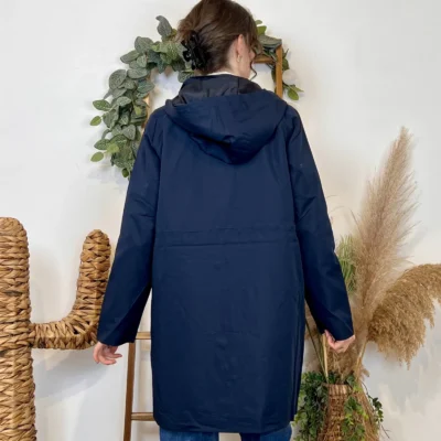 K008-Imperméable mi-long - marine - 44