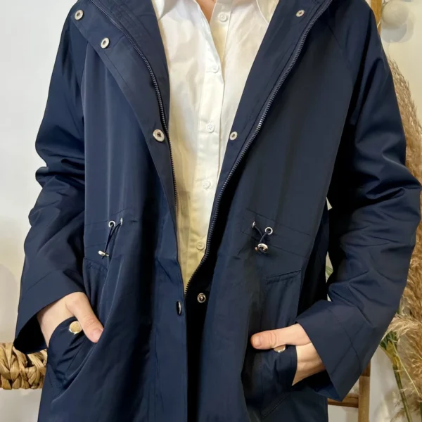 K008-Imperméable mi-long - marine - 44