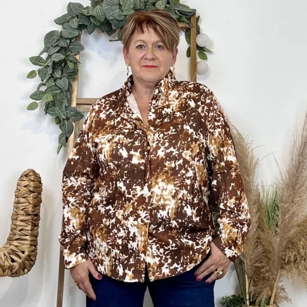 K954- Chemise By-One (T40-T48) - marron - 48