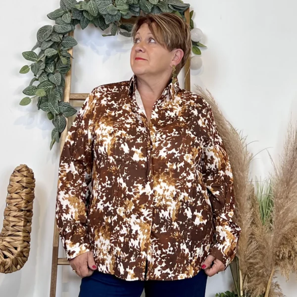 K954- Chemise By-One (T40-T48) - marron - 48