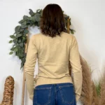 Pull fin col V femme VOGGO T36-T46 - taupe - 44