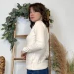 Pull fin col V femme VOGGO T36-T46 - ecru - 44