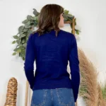 Pull fin col rond femme VOGGO T36-T46 - marine - 44