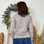 Pull fin col rond femme VOGGO T36-T46 - gris - 44