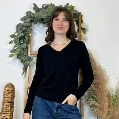 Y370- Pull Épais sans laine «Voggo» (T36-T48) - noir - 44