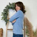 Pull épais col rond femme VOGGO T36-T46 - bleu-ciel - 44