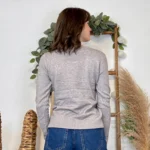 Pull épais col rond femme VOGGO T36-T46 - gris - 44