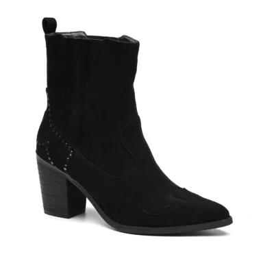 R393- Bottine santiags "Moow" (T36-T41) - noir - 41